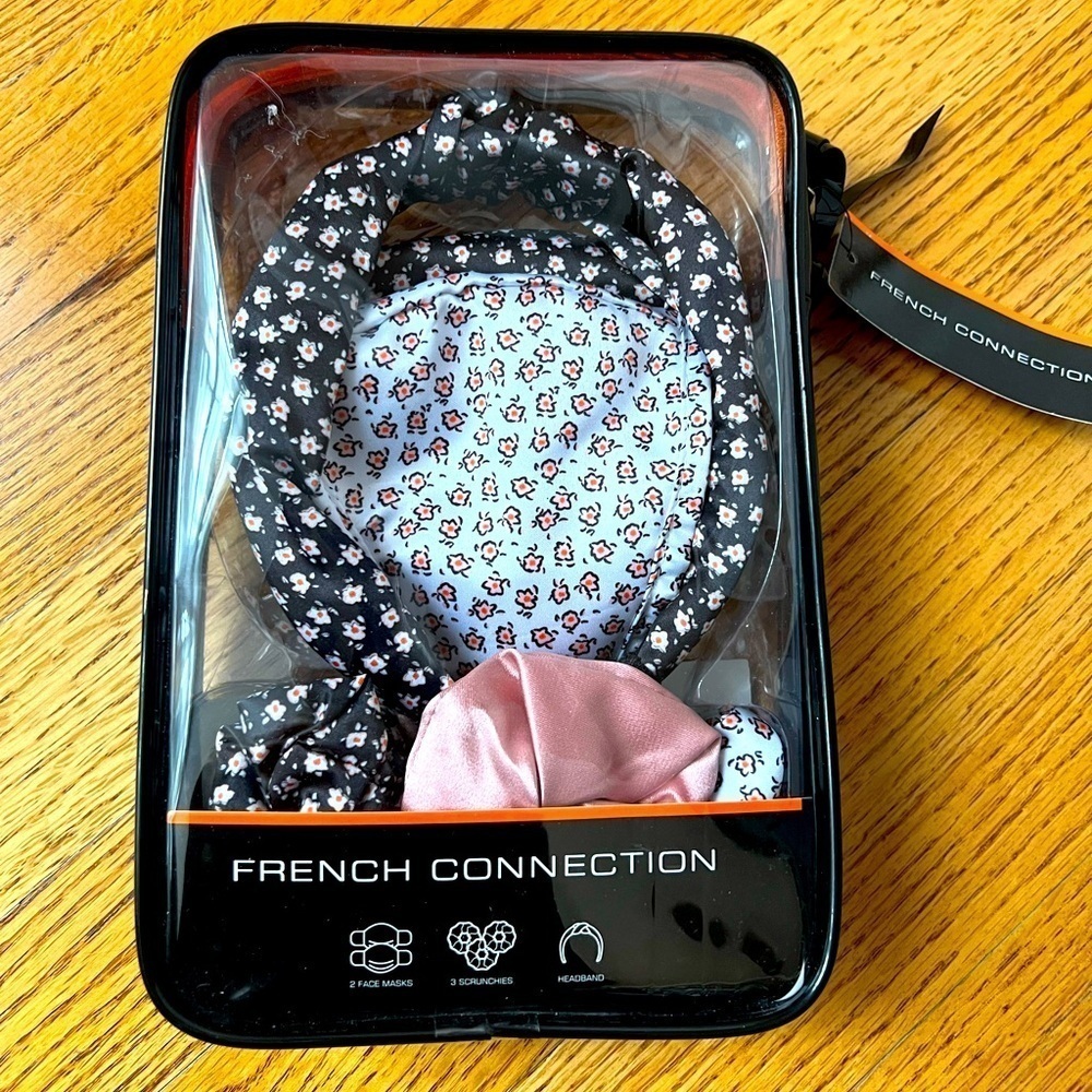 French Connection Headband And Mask Set Brand New